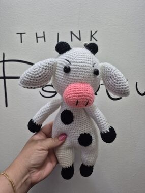 Cute Cow Crochet ☆ 100% Handcrafted Delicate Threads Super Soft Texture Plushie